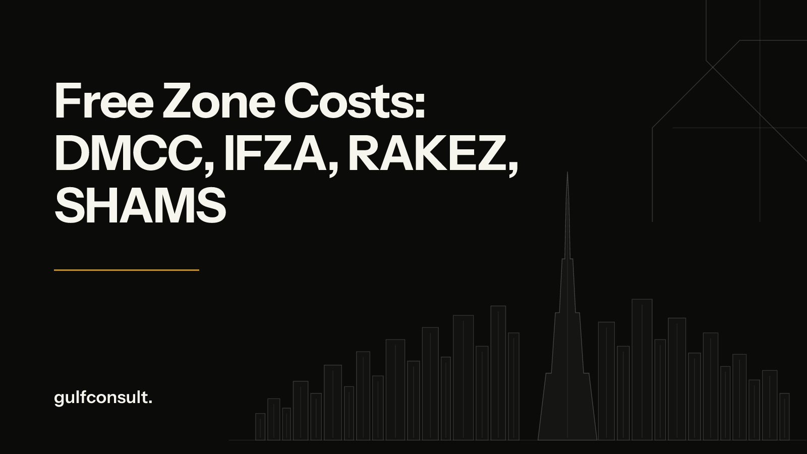 UAE Free Zone Costs Compared, Q4 2026: DMCC vs IFZA vs RAKEZ vs SHAMS